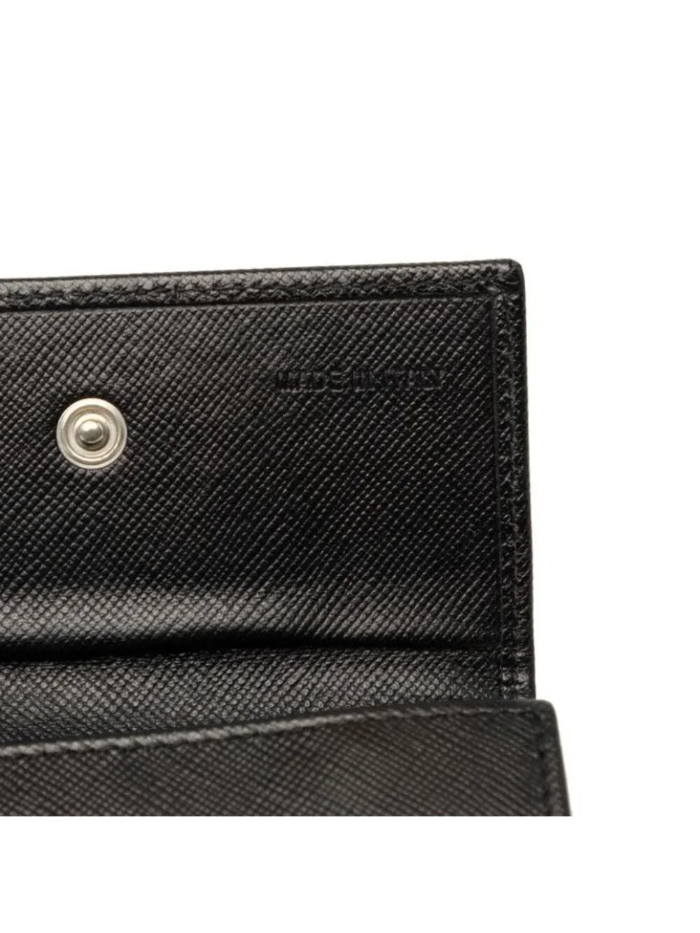 Prada Card Case Coin Purse Black Saffiano Leather